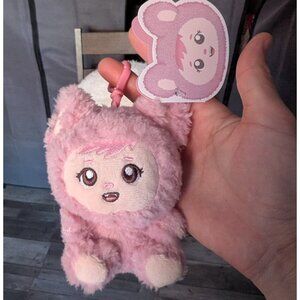 LaBabies “Cece” Plush Bag Charm Keychain • Pastel Pink • NEW with Tags